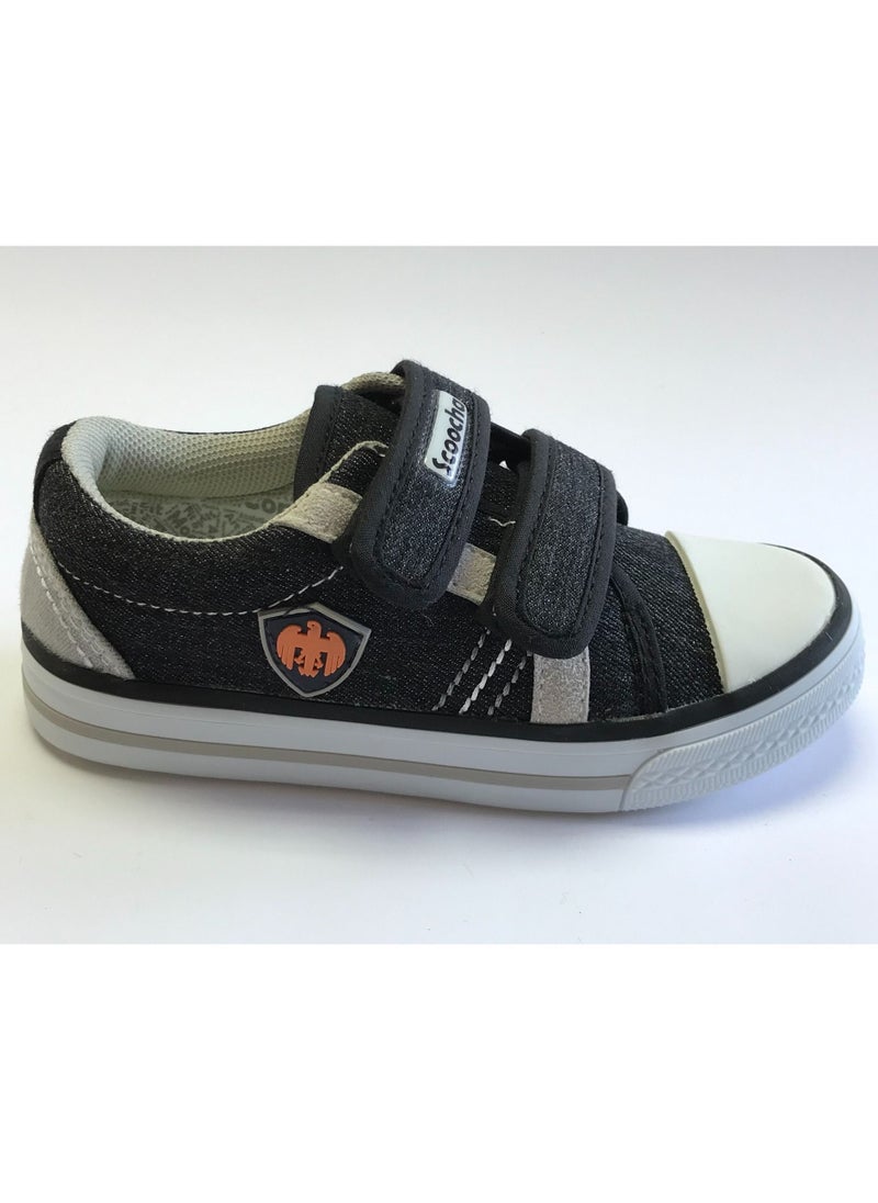 SCOOCHA - Flat Fashion Sneakers Comfort Easy Fitting Kids Shoes for Boys Black - Image 1