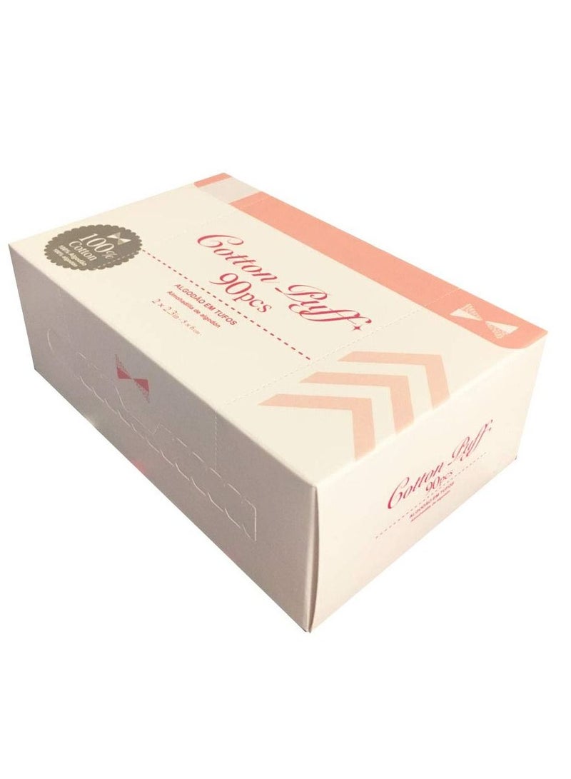 دايسو طقم منفوخة قطن مكياج رقيق وناعم مكون من 90 قطعة وردي - Image 4