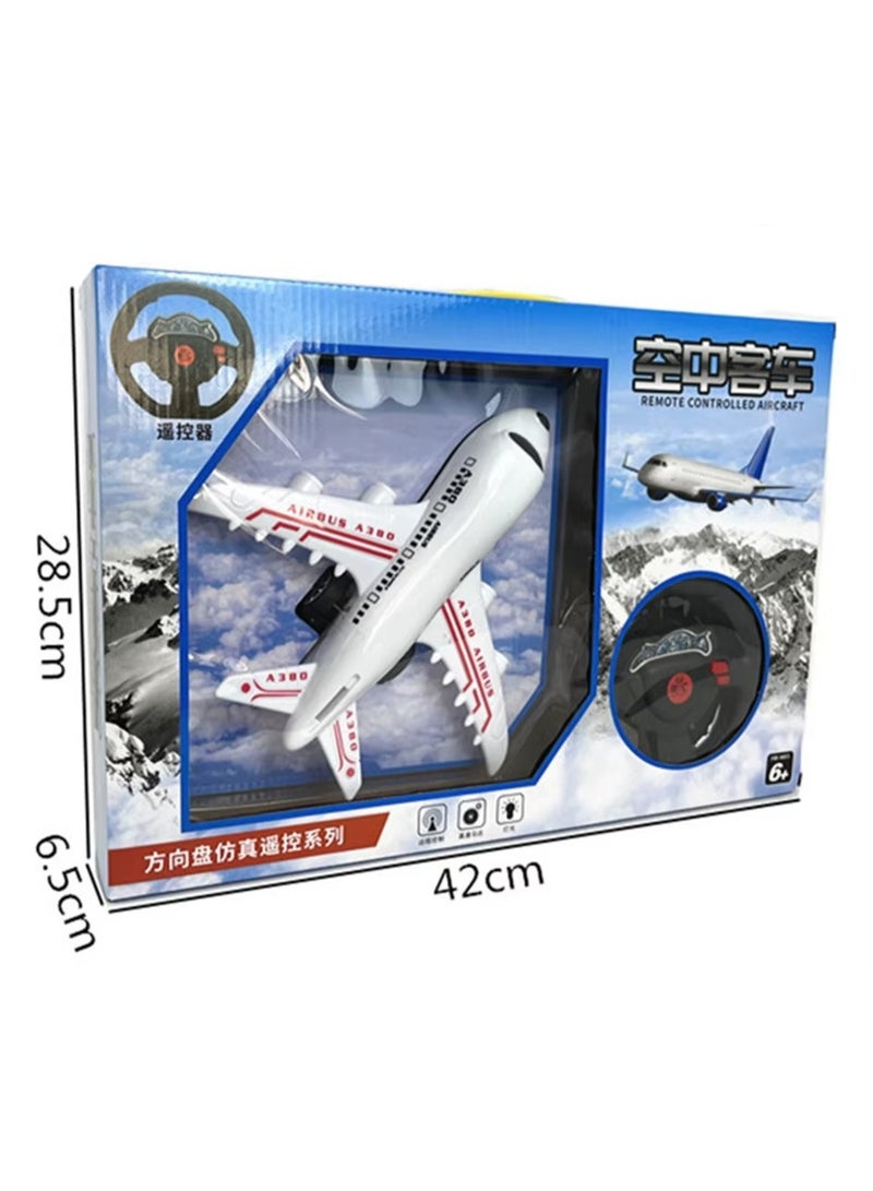Toy Box Powerful Remote Control R/C Airplane for Kids with LED Flashing Lights - Passenger Aircraft Toy - Image 2