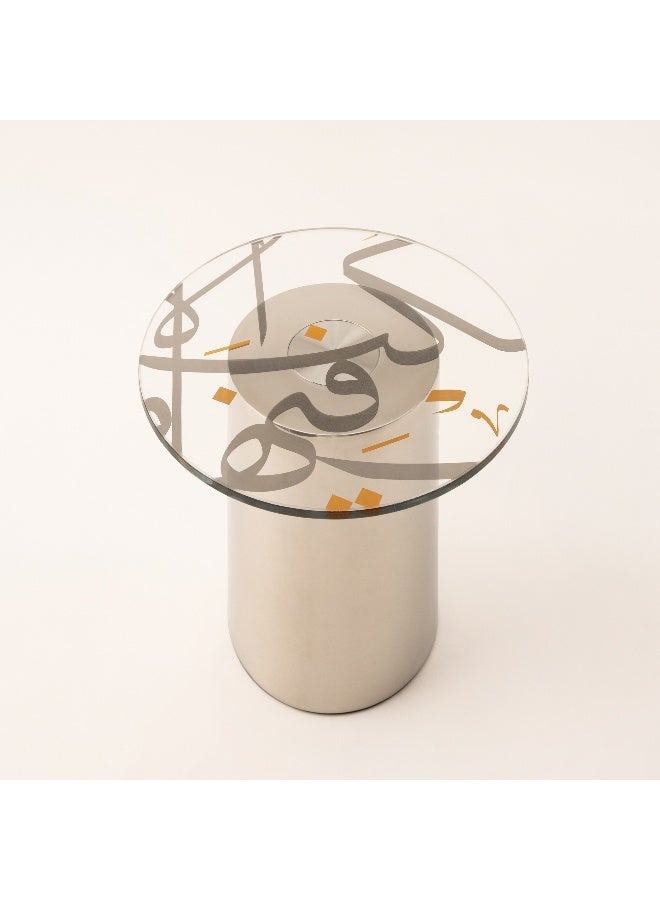 La Mesa حامل كعكة زجاجي من أولفا بالذهب والفضة 58*52*29 سم - Image 1