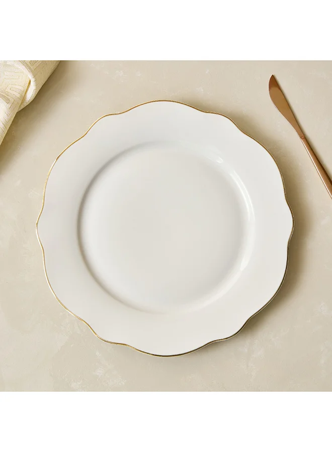 Home Box Ivory Dinner Plate 27 x 2 x 27 cm