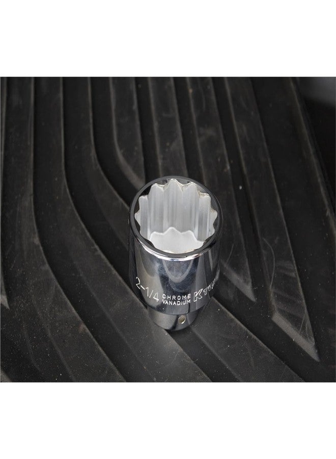 K-Tool International K Tool International 24173 2-1/4" x 3/4" Drive 12-Point Ratchet Socket for Garages, Repair Shops and DIY, Polished, Heat-Treated Chrome Vanadium Steel, Fractional SAE, Rust and Corrosion Resistant - Image 5
