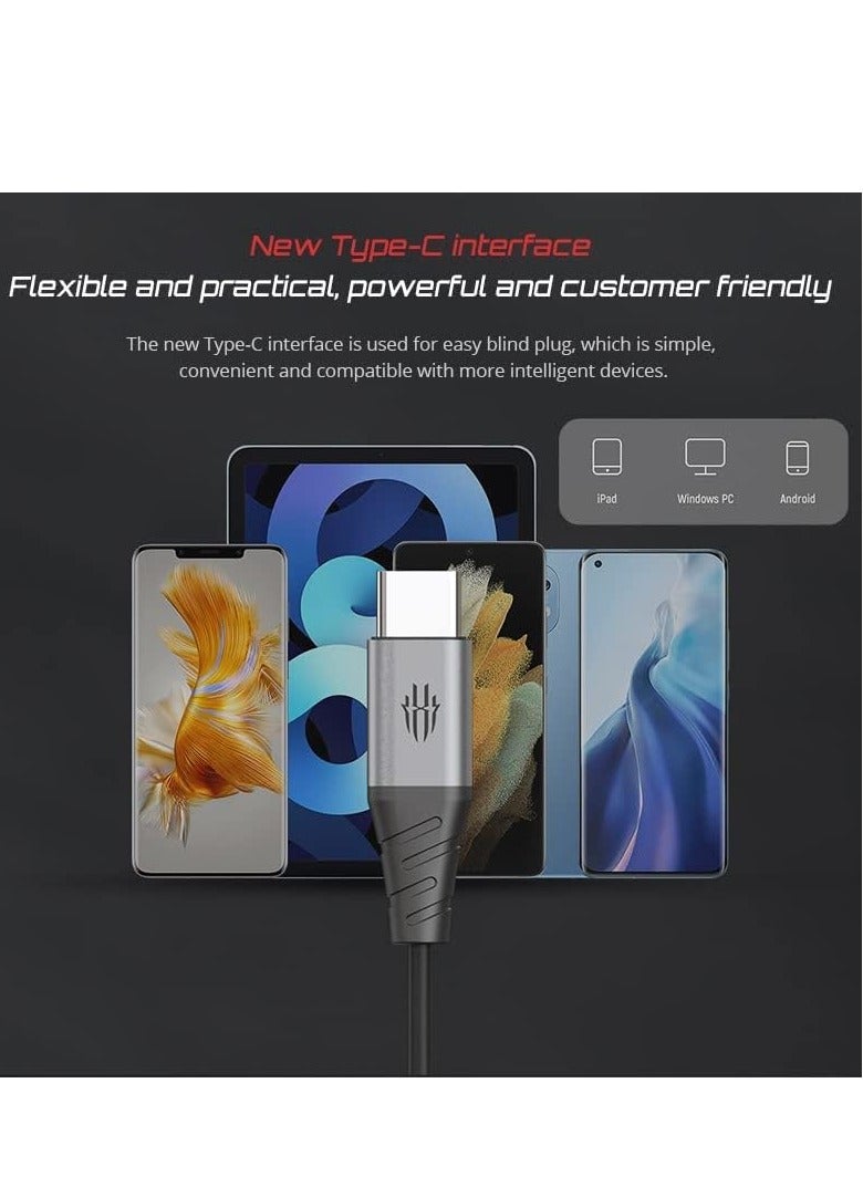 ريد ماجيك سماعة ألعاب سلكية من نوبيا ريد ماجيك، بمنفذ يو إس بي-سي، ومحركات صوت 14.2 ملم، تصميم داخل الأذن، لون أسود - Image 5