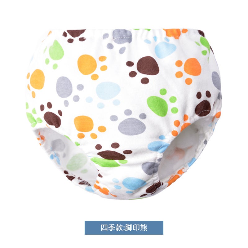 Baby underwear 1-2-3-4-6 years old cotton boy and girl bread pants baby briefs baby shorts Footprints Bear 