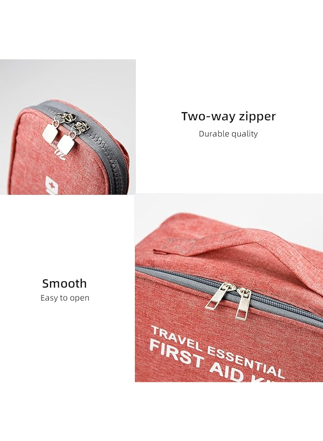 Azonee First Aid Bag First Aid Kit Bag Empty Travel Medicine Bag Medical Supplies Organizer Bag for Home Outdoor Travel Camping Hiking Mini Empty Medical Storage Bag Portable Pouch - Image 5