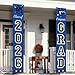 DAZONGE 2026 Graduation Decorations Blue Congrats Grad Porch Banner for Any Schools or Grades 2026 Graduation Party Decorations - Image 4