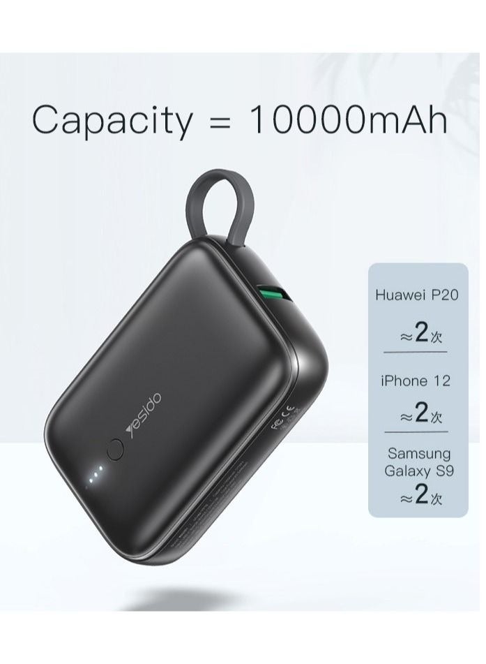 Yesido YP-18 Super Mini 10,000 Mah Power Bank Compatible with PD3.0 / WC3.0 /FCP/AFC - Image 3