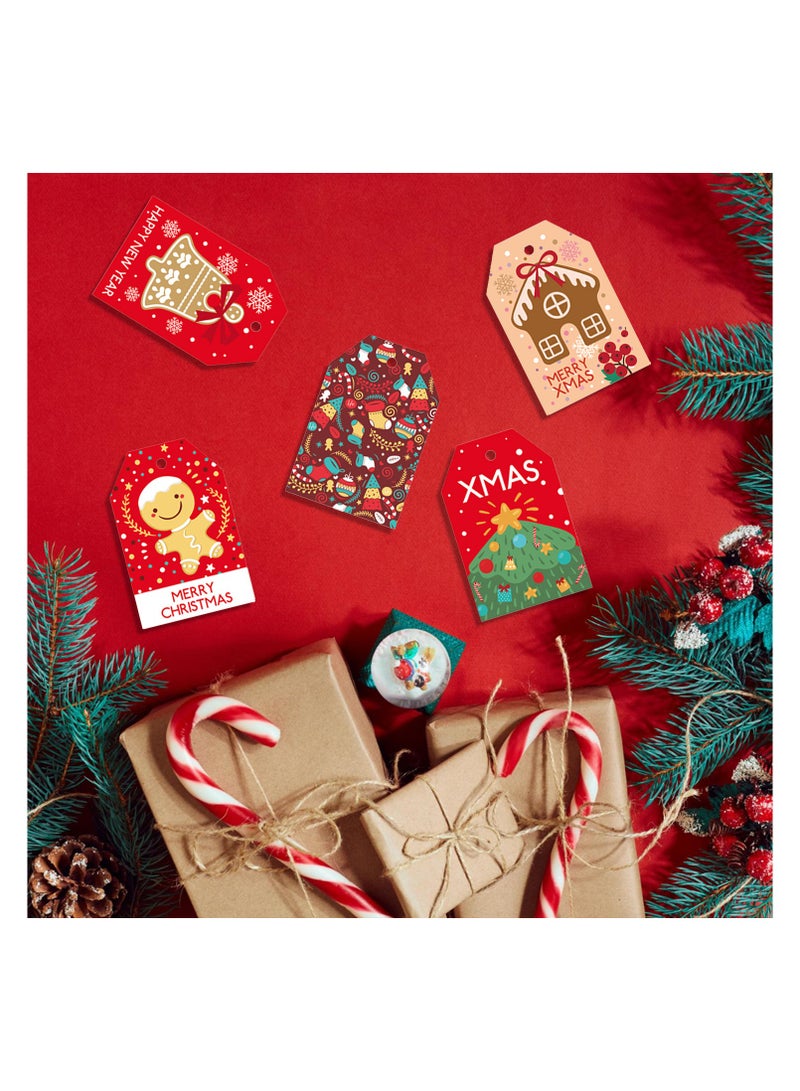 هايلاند 48 قطعة من بطاقات هدايا عيد الميلاد المجيد مع خيوط - Image 5