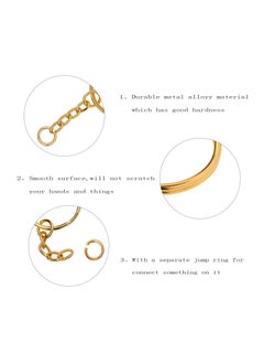 KASTWAVE 100 Pieces Metal Split Key Rings with Chain and Open Jump Rings  Diameter Split Key Chain Rings for DIY Crafts Keys Pendant Jewelry Making Gold  - Image 3