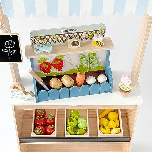 PairPear Flower Garden Toy Playset,Toddlers Wooden Toys Play Food Set for Girls Boys 3 Years and Up - Image 5