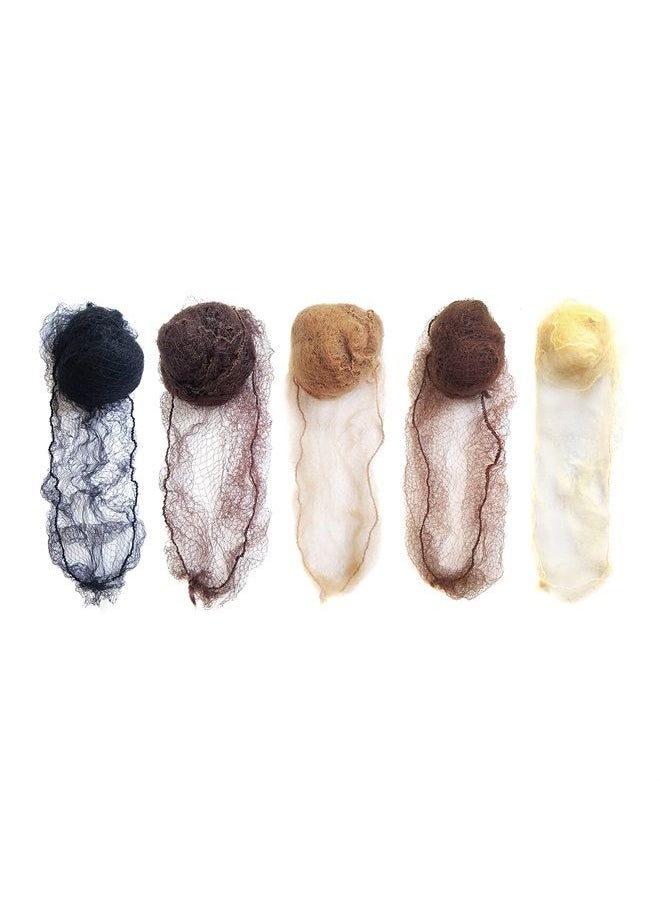 yantaisiyu 100pcs Hairnet Bun Net Invisible Hair Net Elastic Mesh 20inch 50cm (Bulk Packing,Multicolored)  - Image 1