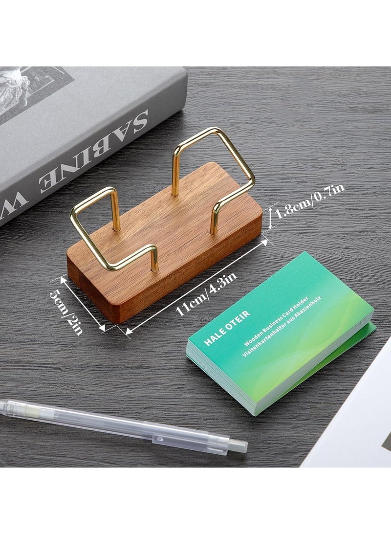 عام **حامل بطاقات عمل خشبي للمكتب - بتصميم أنيق مع لمسات ذهبية لتنسيق مساحة العمل وتنظيم البطاقات والبطاقات البريدية** - Image 5