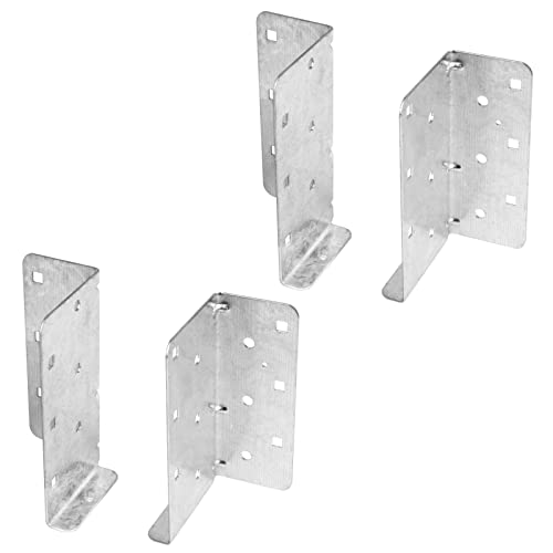 GBGS 2 Pairs Split Joist Hanger for 2x6,16 Gauge Face-Mount Joist Bracket ,Hot Dip Galvanized - Image 3