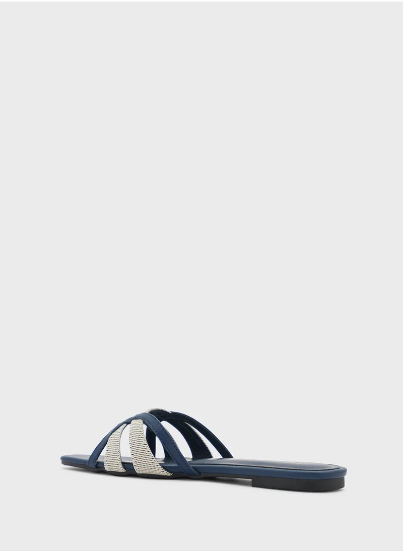 ايلا Color Block Strappy Flat Sandal