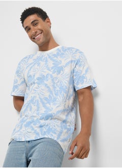 Only & Sons Onsperry Leaf Print T-Shirt  - Image 1