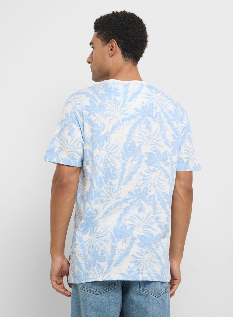 Only & Sons Onsperry Leaf Print T-Shirt - Image 2