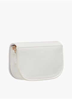 Little Missy Girls Pearl Embellished Crossbody Bag with Magnetic Button Closure  - Image 3