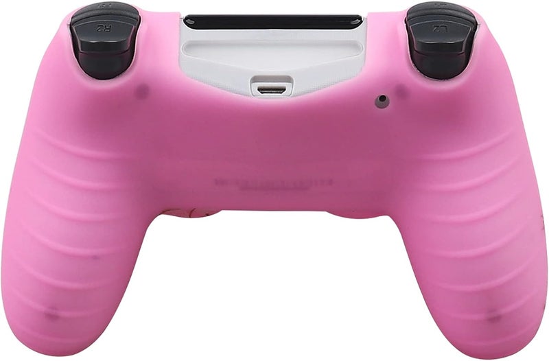 RALAN Pink Controller Skins for PS4, Silicone Controller Cover Skin Protector Compatible with PS4 Slim/PS4 Pro Controller (Pink Pro Thumb Grip x 6,Skull Cap Grip x 2)(Camouflage Pink+White Pink - Image 3