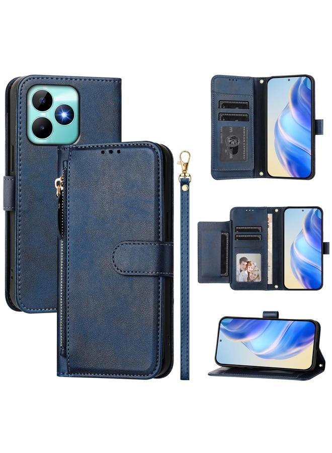 erorex Case For Realme Note 50 4G Global / C51 / C53 Multi-Card Slots Zipper Wallet Leather Phone Case - Image 1