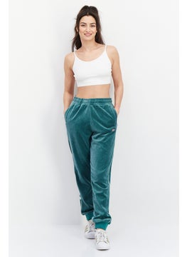 FILA Women Sportswear Fit Brand Logo Training Sweatpant, Green  - Image 4