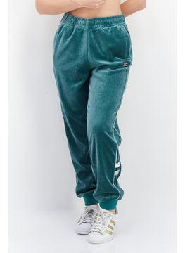 FILA Women Sportswear Fit Brand Logo Training Sweatpant, Green  - Image 1