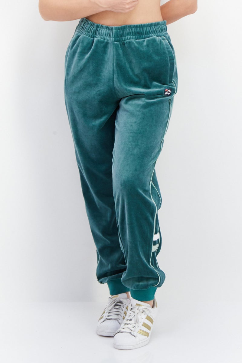FILA Women Sportswear Fit Brand Logo Training Sweatpant, Green - Image 1