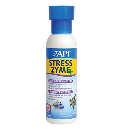 API STRESS ZYME Bacterial cleaner, Freshwater and Saltwater Aquarium Water Cleaning Solution, 4 oz - Image 1