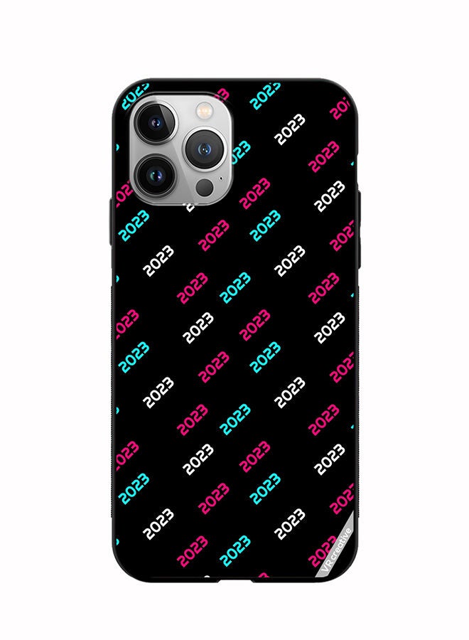 VR CREATIVE Protective Case Cover For Apple iPhone 12 Pro Creative Concept Of 2023 Happy New Year Design Multicolour
