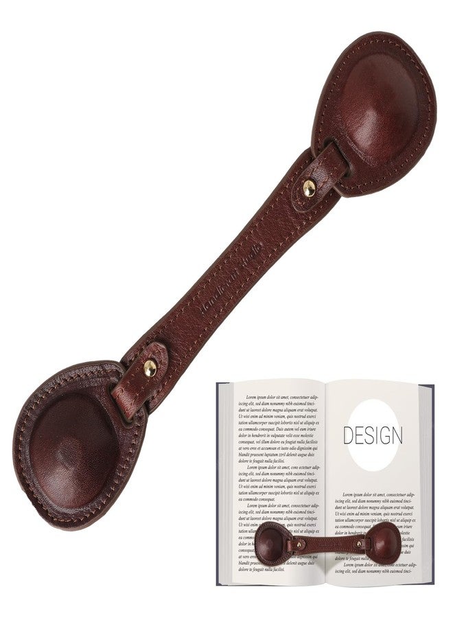VANTOO Leather Weighted Book Page Holder for Women Men, Book Weight Page Holder for Book Lovers, Book Accessories Gift for Reading Lovers (Umber) - Image 1