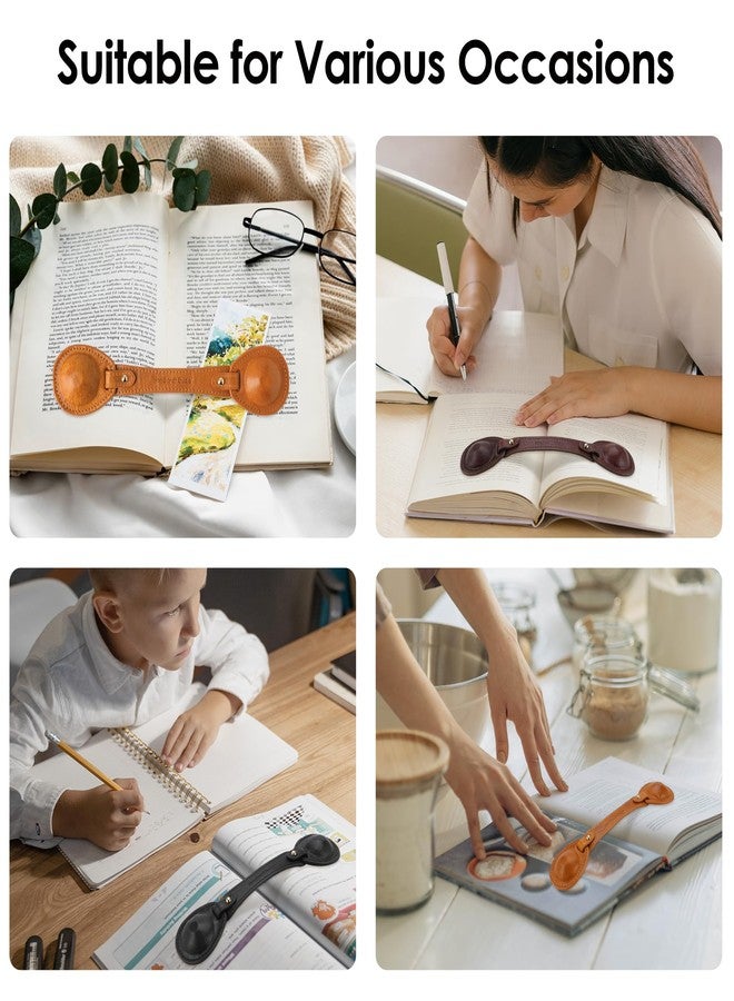 VANTOO Leather Weighted Book Page Holder for Women Men, Book Weight Page Holder for Book Lovers, Book Accessories Gift for Reading Lovers (Umber) - Image 5
