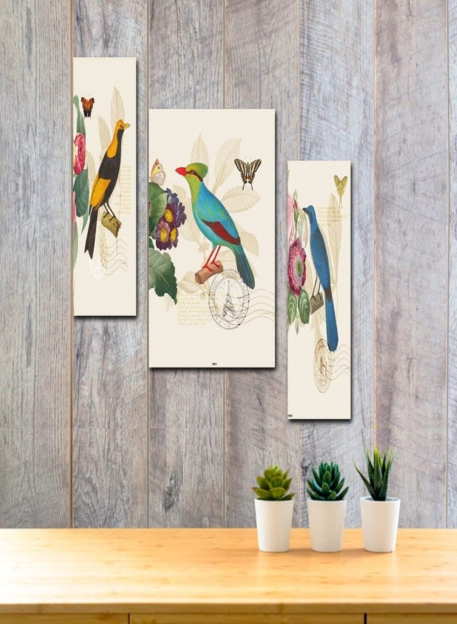 pnf Poster And Frames Birds MDF Panel | For Living Room, Bedroom | Home Decoration Item | Best Gifting Option | Set Of 3 (MDF,Multicolour,18x12inch) -1728 - Image 3
