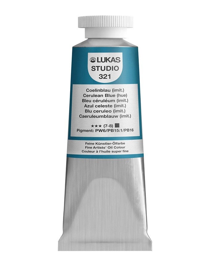 Lukas Studio Artist Oil Color Paints - High-pigment oil paint made with natural binder for artist, painting, & more! - [Cerulean Blue Hue - 37 mL] - Image 1
