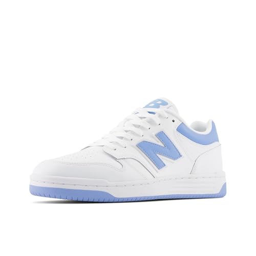 New Balance Men's 480 Sneaker, White/Team Carolina/Light Aluminum, 8 - Image 5