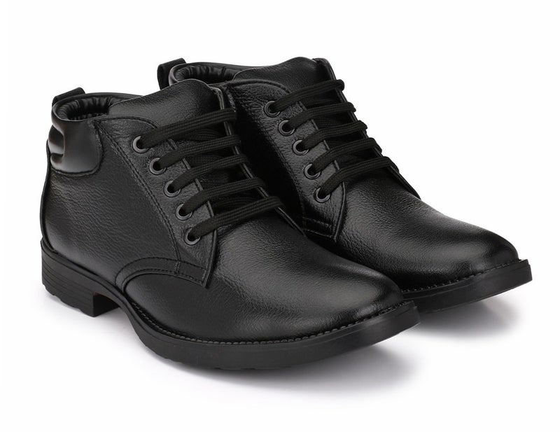 MACTREE Men's Premium Mid Top Boots (2805black_6) - Image 5