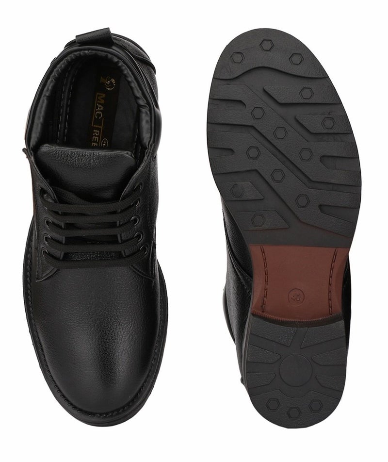 MACTREE Men's Premium Mid Top Boots (2805black_6) - Image 4