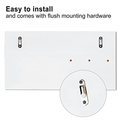 Lwenki Mail Organizer for Wall Mount – Key Holder with Shelf Includes Letter Holder and Hooks for Coats, Dog Leashes – Rustic Wood with Flush Mounting Hardware (16.5” x 8.7” x 3.5”) - Image 4