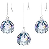 JIHUI JIHUI Crystal Prism Ball Window Suncatcher Rainow Maker 30mm/1.18 inches with Chain for Easy Hanging Pack of 3  - Image 1