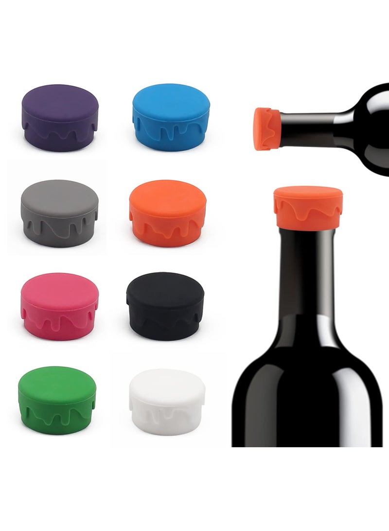 Excefore Wine Stoppers, 16Pcs Reusable Silicone Wine Corks, Silicone Wine Bottle Stopper, Glass Corks Beverages Beer Champagne Bottles For Corks To Keep Wine Fresh - Image 1