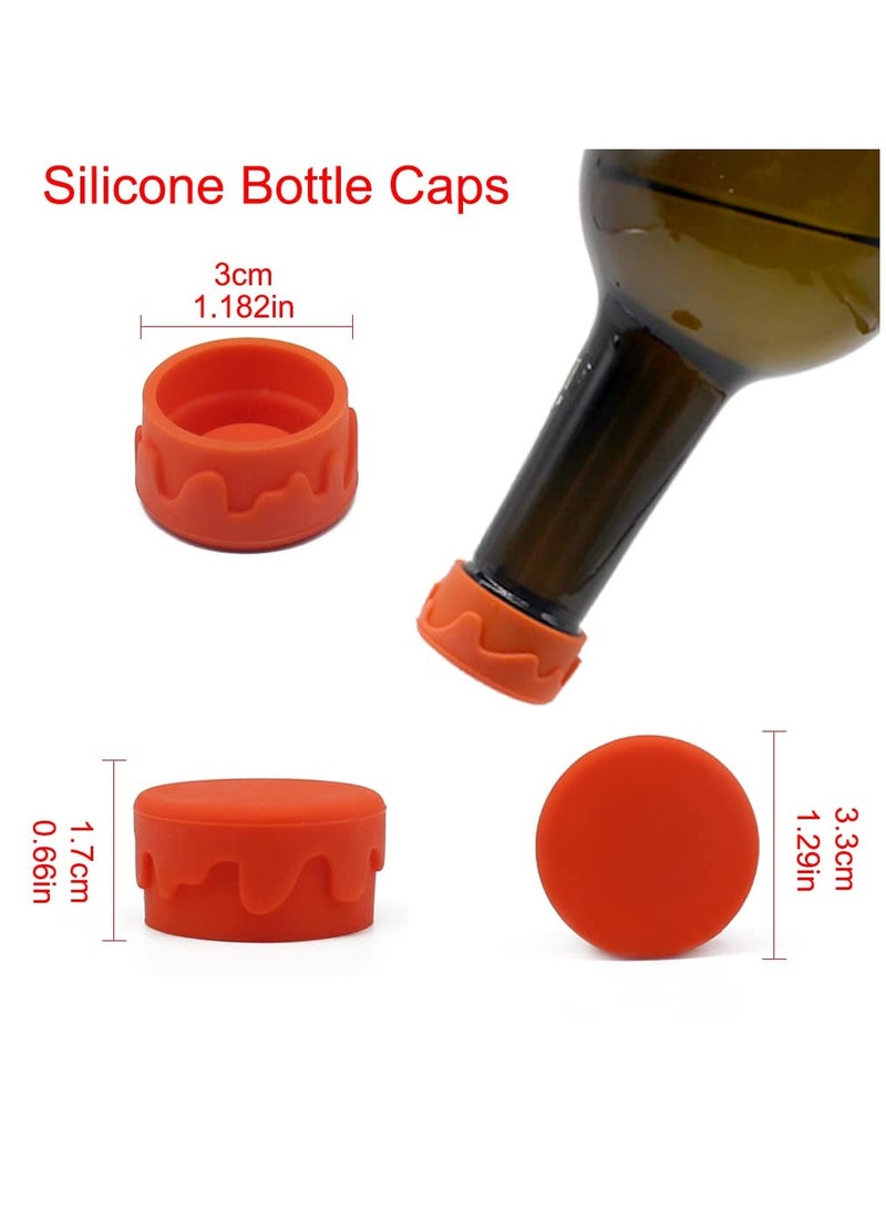 Excefore Wine Stoppers, 16Pcs Reusable Silicone Wine Corks, Silicone Wine Bottle Stopper, Glass Corks Beverages Beer Champagne Bottles For Corks To Keep Wine Fresh - Image 4