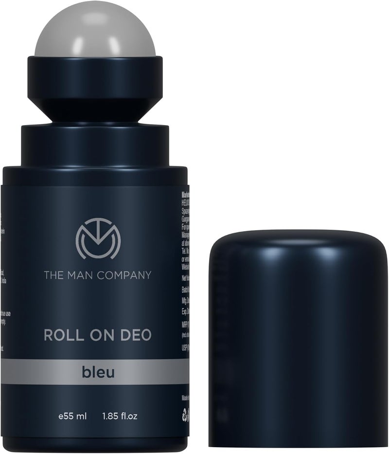 The Man Company Deodrant Roll on for Men - Bleu | Premium Fragrance with 24-Hour Freshness | Removes Body Odour | Compact & Easy-To-Use | Prevents Bacteria - 55ml - Image 4