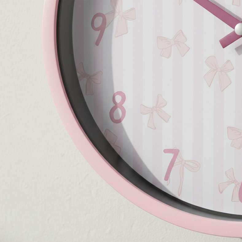 Pan Home Bow Tie Wall Clock - Pink - Image 2