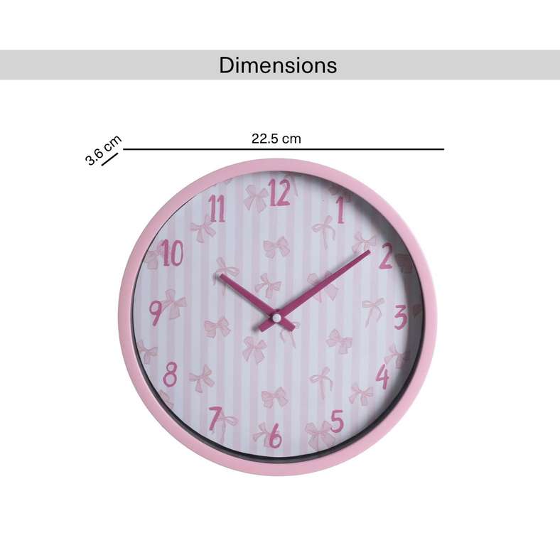 Pan Home Bow Tie Wall Clock - Pink - Image 5