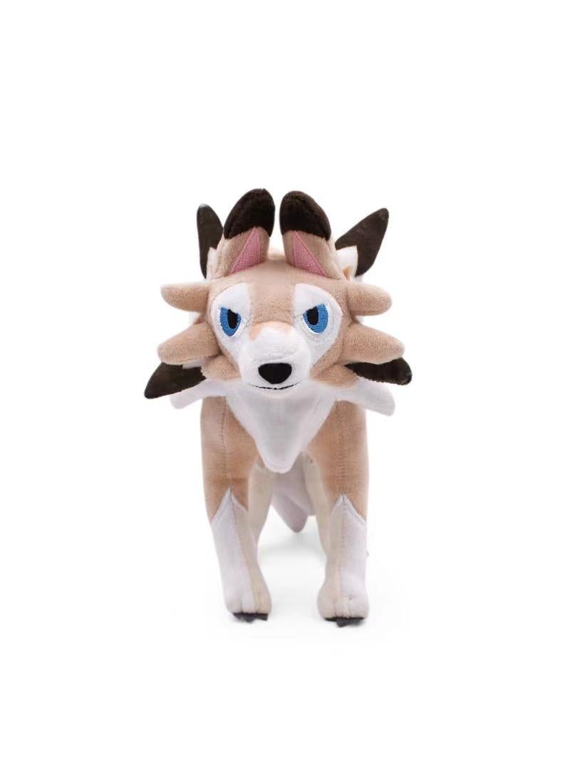 Bluejw 1-Piece Pocket Monsters Figure Lycanroc Plush Toys 23cm - Image 1