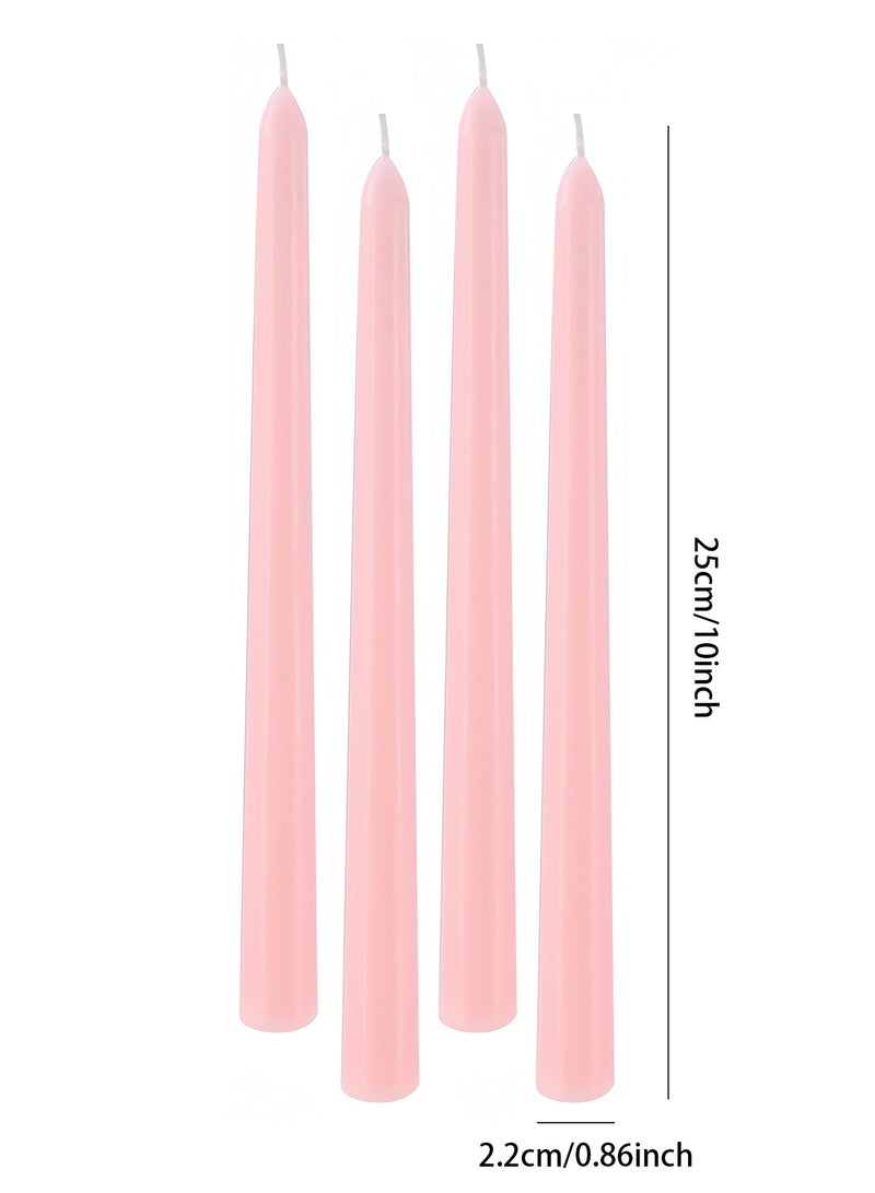 10-Inch /25cm Champagne Fruity Scented Taper Candles, Multiple colors available, Set of 4 - Gift Box Set for Wedding & Party Atmosphere, Table Decor, Light Fragrance - Image 4