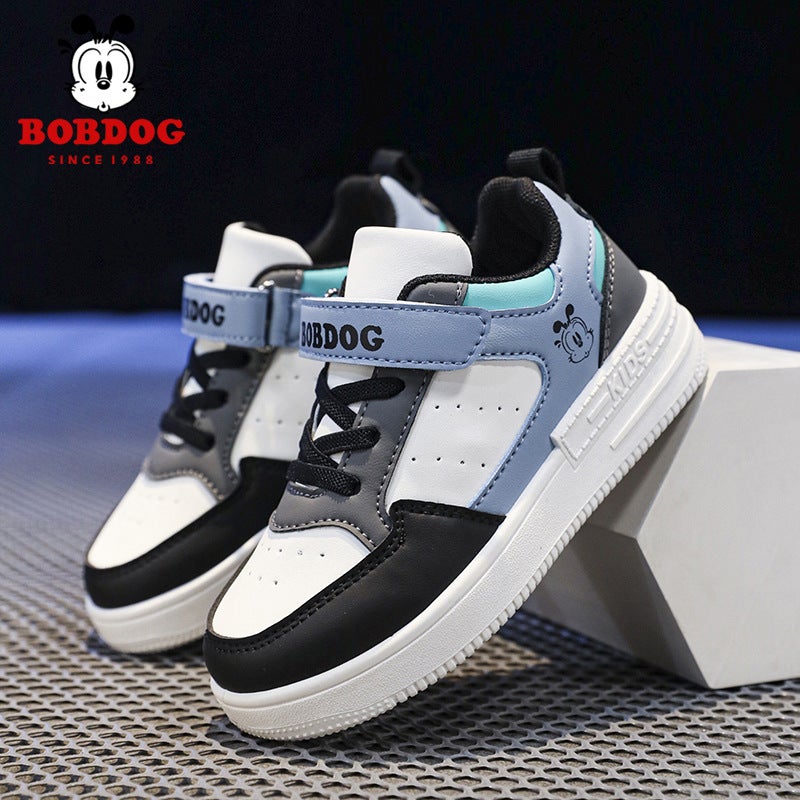 Babudou Kidsren'S Shoes, Kidsren'S White Shoes, Spring Boys' Campus Sports Shoes, Leather Non-Slip Casual Sneakers For Middle And Large Kidsren - Image 5