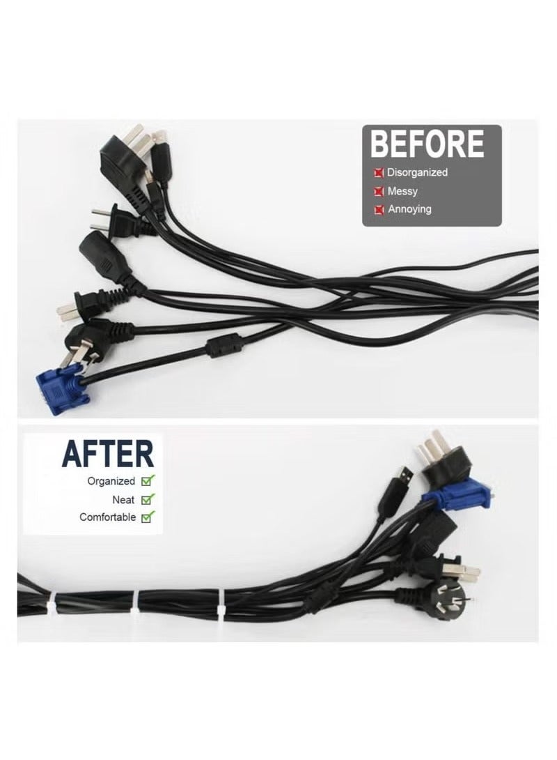 100-Piece Self Adhesive Cable Zip Tie Mounts Wire Cable Clips Holders - Image 5