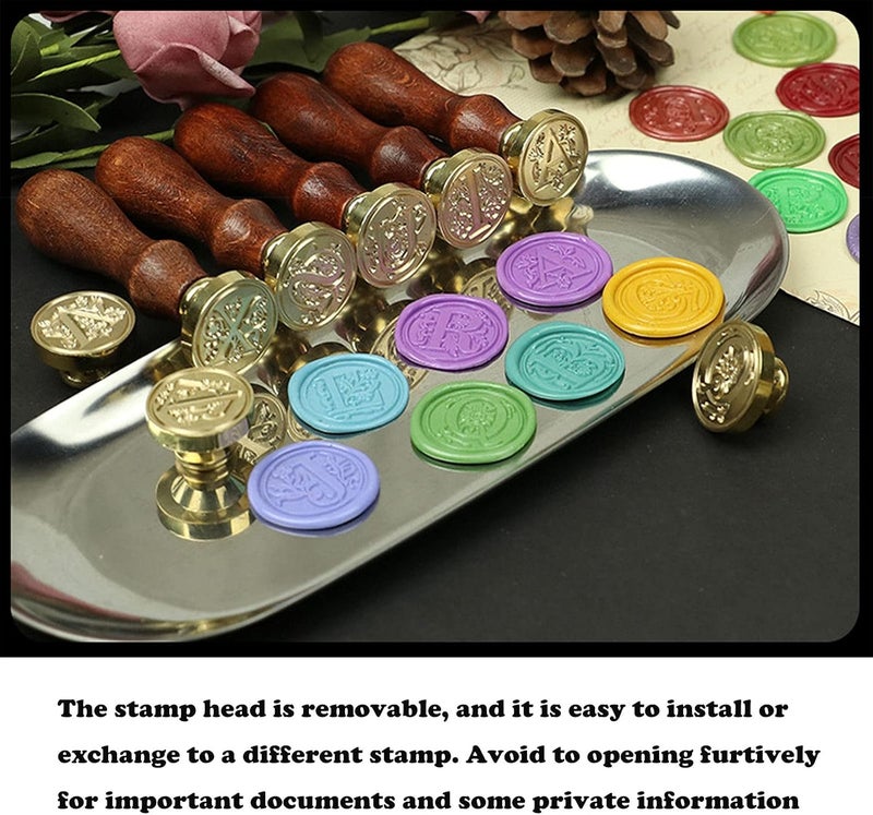 klarakoClassic Initial Wax Seal Stamp Alphabet 26 Letter AklarakoZ Vintage DIY Stamps klarakoB, 25mm - Image 2