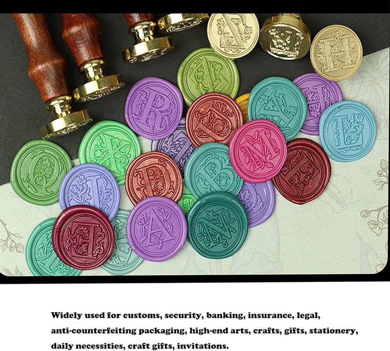 klarakoClassic Initial Wax Seal Stamp Alphabet 26 Letter AklarakoZ Vintage DIY Stamps klarakoB, 25mm - Image 4