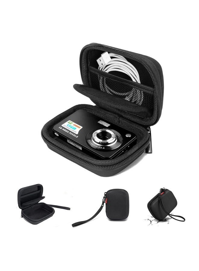 Cwatcun Carrying & Protective Case for Digital Camera, AbergBest 21 Mega Pixels 2.7" LCD Rechargeable HD/ Kodak Pixpro/ Canon PowerShot ELPH 180/190 / DSCW830 Cameras for Travel - Black - Image 1