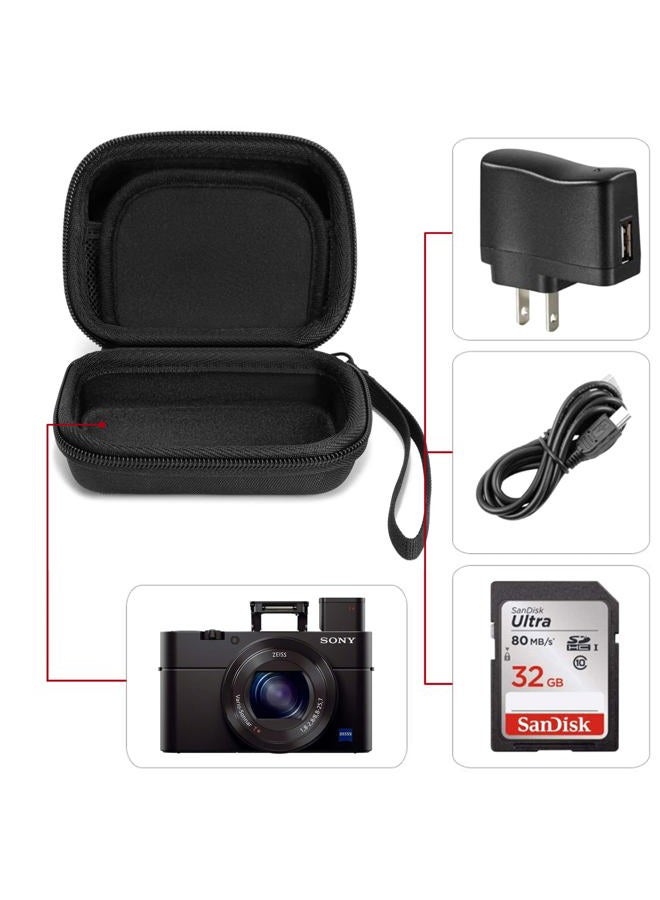 Cwatcun Carrying & Protective Case for Digital Camera, AbergBest 21 Mega Pixels 2.7" LCD Rechargeable HD/ Kodak Pixpro/ Canon PowerShot ELPH 180/190 / DSCW830 Cameras for Travel - Black - Image 3